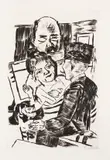 Max Beckmann, Die Pelzmütze, 1923, Drypoint