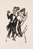 Max Beckmann, Kleines Tanzendes Paar, 1923, Woodcut