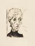 Max Beckmann, Alte Frau, 1916, Etching