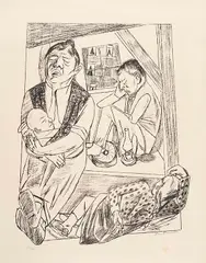Die Nacht by Max Beckmann, 1922, Lithograph, sold Jun 2025