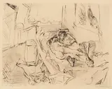 Max Beckmann, Liebespaar I, 1916, Etching