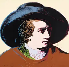 Andy Warhol, Goethe, 1982, Farbserigrafie auf Karton