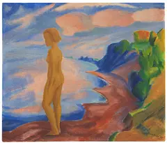 Erich Heckel, Mädchen am Meer, 1922, Oil on canvas