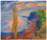 Erich Heckel, Mädchen am Meer, 1922, Oil on canvas