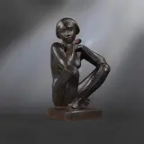 Georg Kolbe, Sitzende, 1923, Bronze with red-brown patina