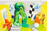 Horst Antes, Mauerbild VII (Garten des Malers), 1966, Acrylic on canvas