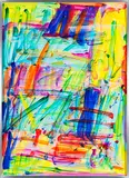 Imi Knoebel, Farben und Z 20, 2003, Acrylic on plastic foil. Unique object