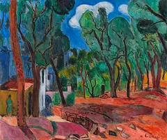Hans Purrmann, Landschaft bei Sorrent, 1951, Oil on canvas