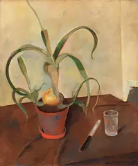 Felix Nussbaum, Stillleben mit Zwiebelpflanze, 1926, Oil on canvas