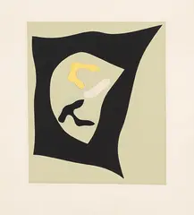 Jean Arp, Initiale pour un éditeur, 1960, Collage of color cardboard