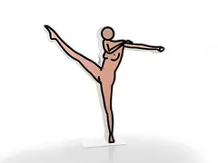 Caterina Dancing Naked 10 by Julian Opie, 2010, Sculpture. Painted aluminum, sold Jun 2025
