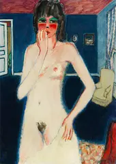 Jean-Pierre Cassigneul, Femme nue dans la Chambre bleue, 1968, Oil on canvas