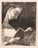 Pablo Picasso, Jacqueline lisant, 1958, Lithograph