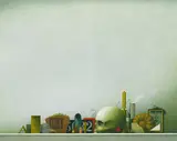 Friedrich Meckseper, Nature morte, 1987, Acrylic on canvas