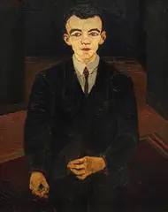 Josef Scharl, Junger Mann in dunklem Anzug, 1926, Oil on canvas