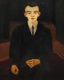 Josef Scharl, Junger Mann in dunklem Anzug, 1926, Oil on canvas