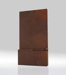 Fritz Koenig, Kleines Epitaph X, 1981, Iron, mounted, with red-brown patina