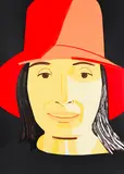 Alex Katz, Red Hat Ada, 2015, Woodcut in colors