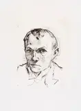 Max Beckmann, Selbstbildnis, 1914, Drypoint