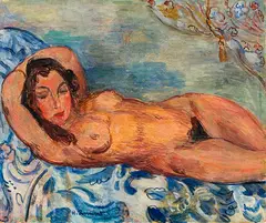 Hans Purrmann, Liegender Akt, 1940, Oil on canvas