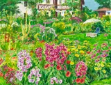 Arnold Balwé, Sommerlicher Garten, Ca. 1950, Oil on canvas