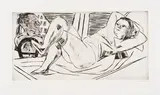 Max Beckmann, Siesta, 1923, Drypoint