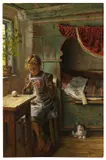 In der Stube by Peder (Peder Mørk Mønsted) Mönsted, 1905, Oil on canvas, sold Jun 2025