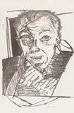 Max Beckmann, Selbstbildnis, 1919, Lithographie auf imitiertem Japan