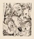 Max Beckmann, Die Gähnenden, 1918, Drypoint