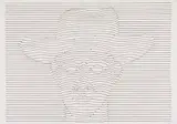Thomas Bayrle, Cowboy, 1970, Felt-tip pen drawing
