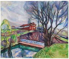 Edvard Munch, Das rote Haus (Det røde hus), 1926, Oil on canvas