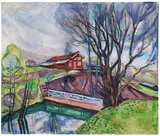 Edvard Munch, Das rote Haus (Det røde hus), 1926, Oil on canvas