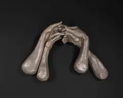 Louise Bourgeois, The Welcoming Hands, 1996, Bronze with silver nitrate patina