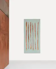 Günther Förg, Untitled, 1987, Acrylic on a copper plate, on wood