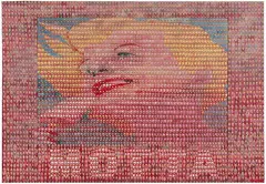 Thomas Bayrle, Motta, 1966, Oil on panel, in the artist's original frame