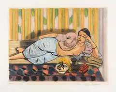 Henri Matisse, Odalisque au coffret rouge, 1926, Etching and aquatint in colors