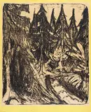 Ernst Ludwig Kirchner, Taunustannen, 1916, Lithograph