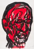 A. R. Penck, Ohne Titel (Gesicht), 1970, Gouache