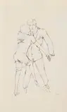 Christian Schad, Tanzpaar, 1929, India ink drawing