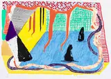 David Hockney, Ink in the Room, 1993, Silkscreen in colors