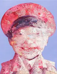 Guo Jin, Verzeichnis der Helden des 20. Jahrhunderts: Feldmarschall (aus der Serie "Child's Face"), 2001, Oil on canvas