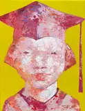 Guo Jin, Verzeichnis der Helden des 20. Jahrhunderts: Dr. der Atombombe (aus der Serie "Child's Face"), 2001, Oil on canvas