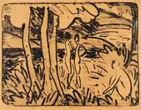 Otto Mueller, Drei Mädchen im Wald (Kleine Akte in Landschaft)