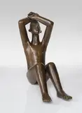 Hermann Blumenthal, Sitzender mit erhobenen Armen, 1932, Bronze