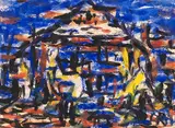 Haus im Tessin by Christian Rohlfs, 1932, Water-tempera, sold Feb 2025