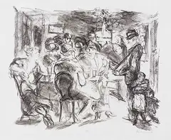 Kneipe by Max Beckmann, 1911, Lithograph, sold Feb 2025