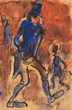 Spaziergänger by Christian Rohlfs, 1919, Watercolor, sold Feb 2025