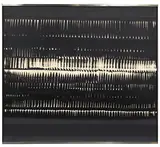 Heinz Mack, Dynamische Struktur Schwarz-Weiß, 1962, Synthetic resin and Oil on coarse cotton cloth