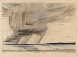 Lyonel Feininger, Vorüberziehende Schauer, 1923, Watercolor over India ink drawing