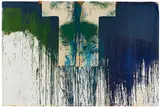 Hermann Nitsch, Schüttbild mit Malhemd, 1989, Mixed media on canvas Oil and dispersion paint ...
